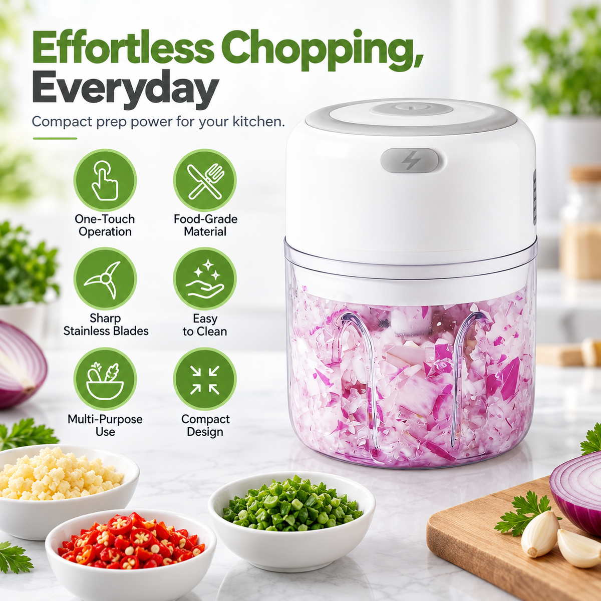PrimeShift | Electric Food Chopper & Grinder